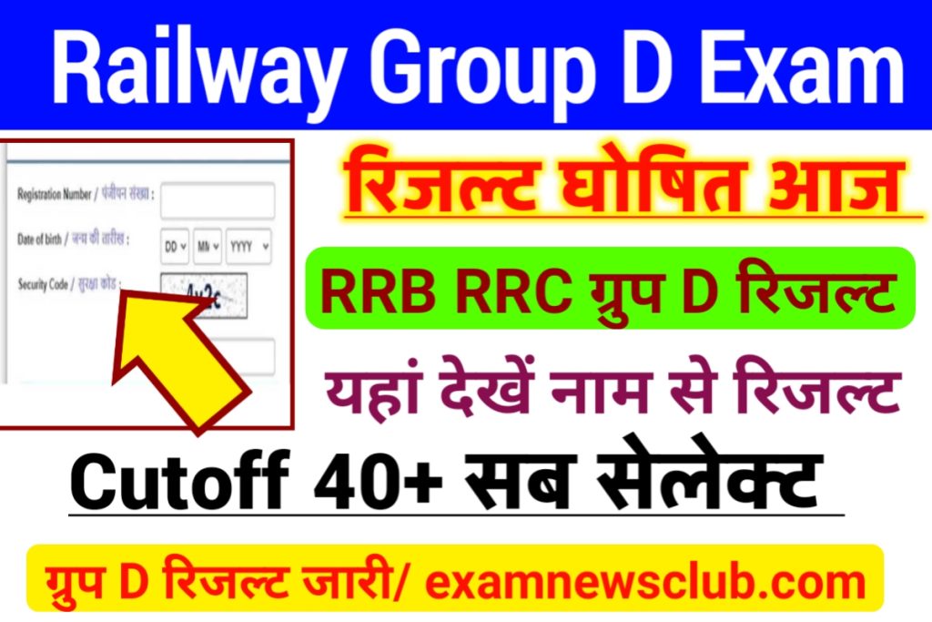 Railway RRB Group D Exam 2022 Result Cutoff 