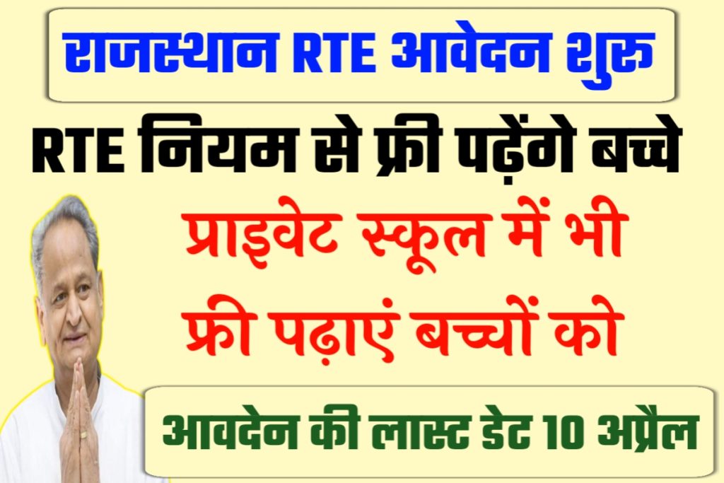 RTE Rajasthan School Admission Form 2023 