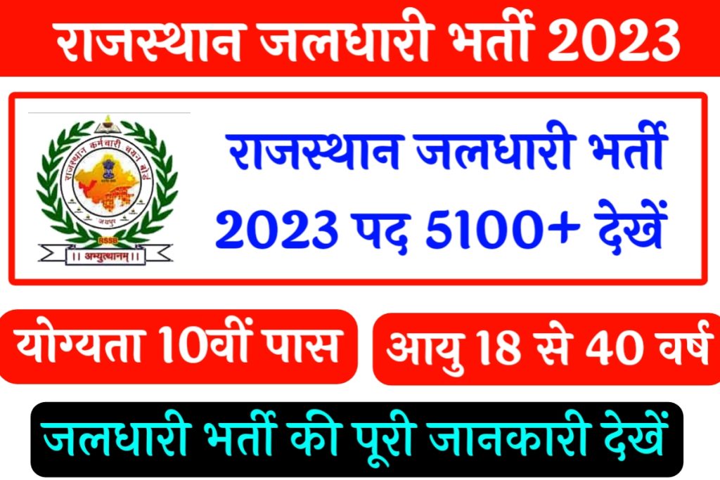 Rajasthan Jaldhari Bharti 2023