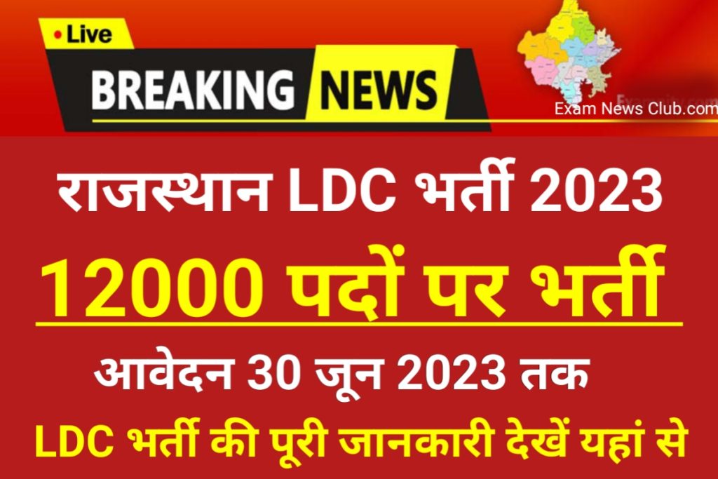 RSSB LDC Bharti 12K Notification 