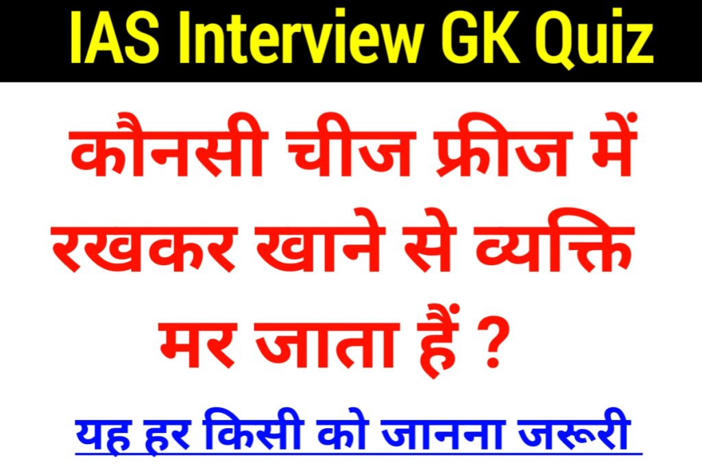 IAS Interview GK Quiz 8 May