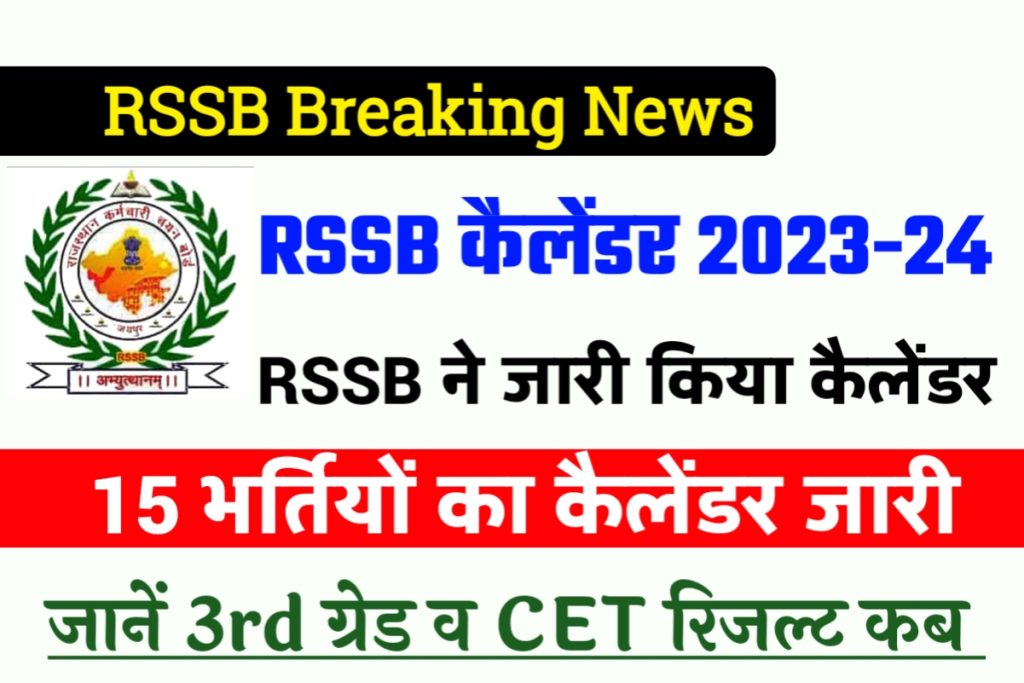 RSSB New Exam Calendar 2023 
