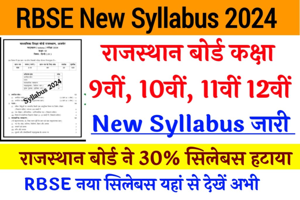 Rajasthan Board New Syllabus 2024