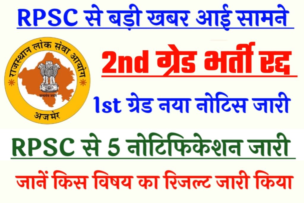 RPSC New Notification 2023