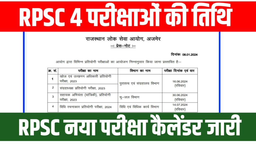 RPSC 4 New Exam Date